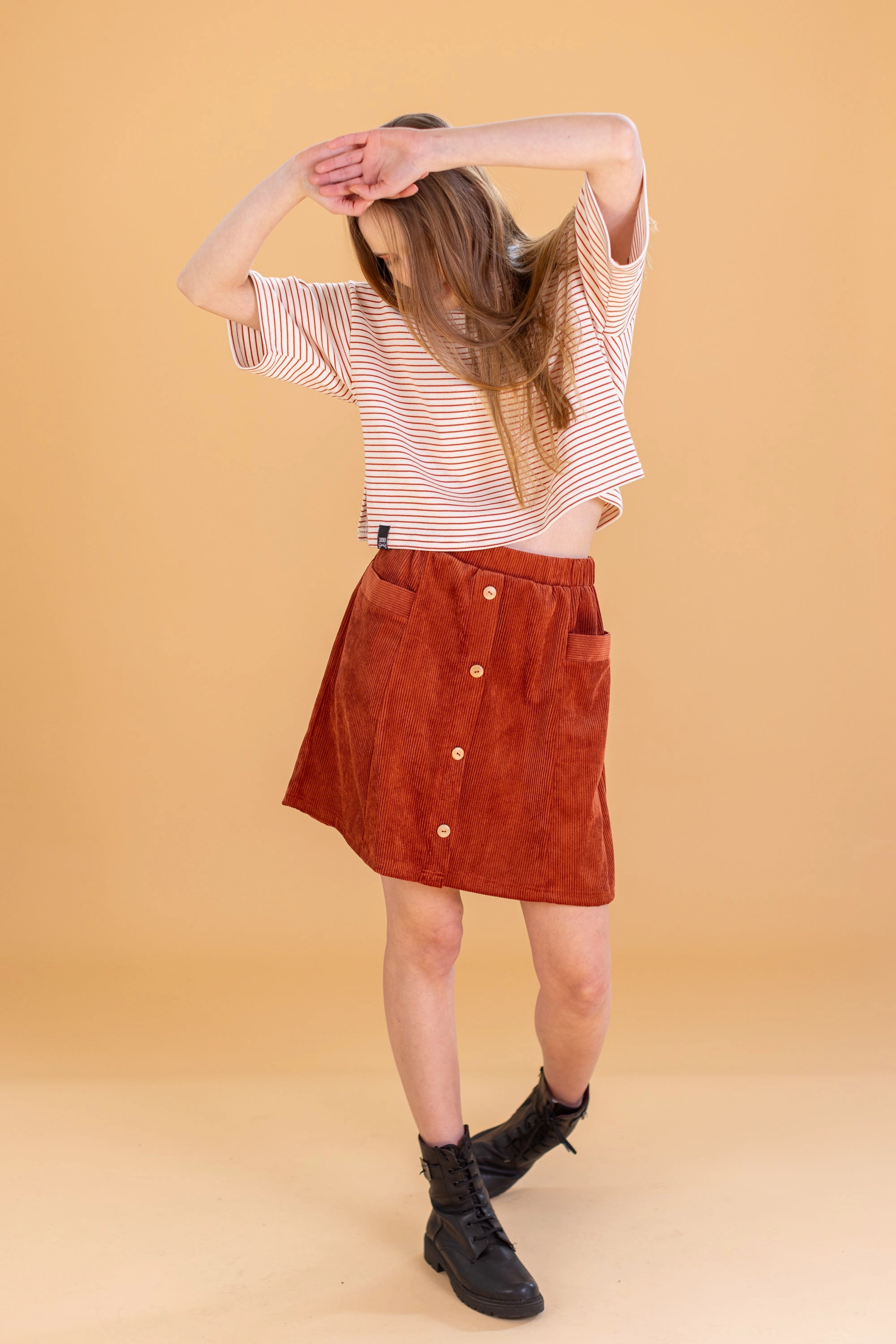 Structured Shape Skirt Maxine Terracotta
