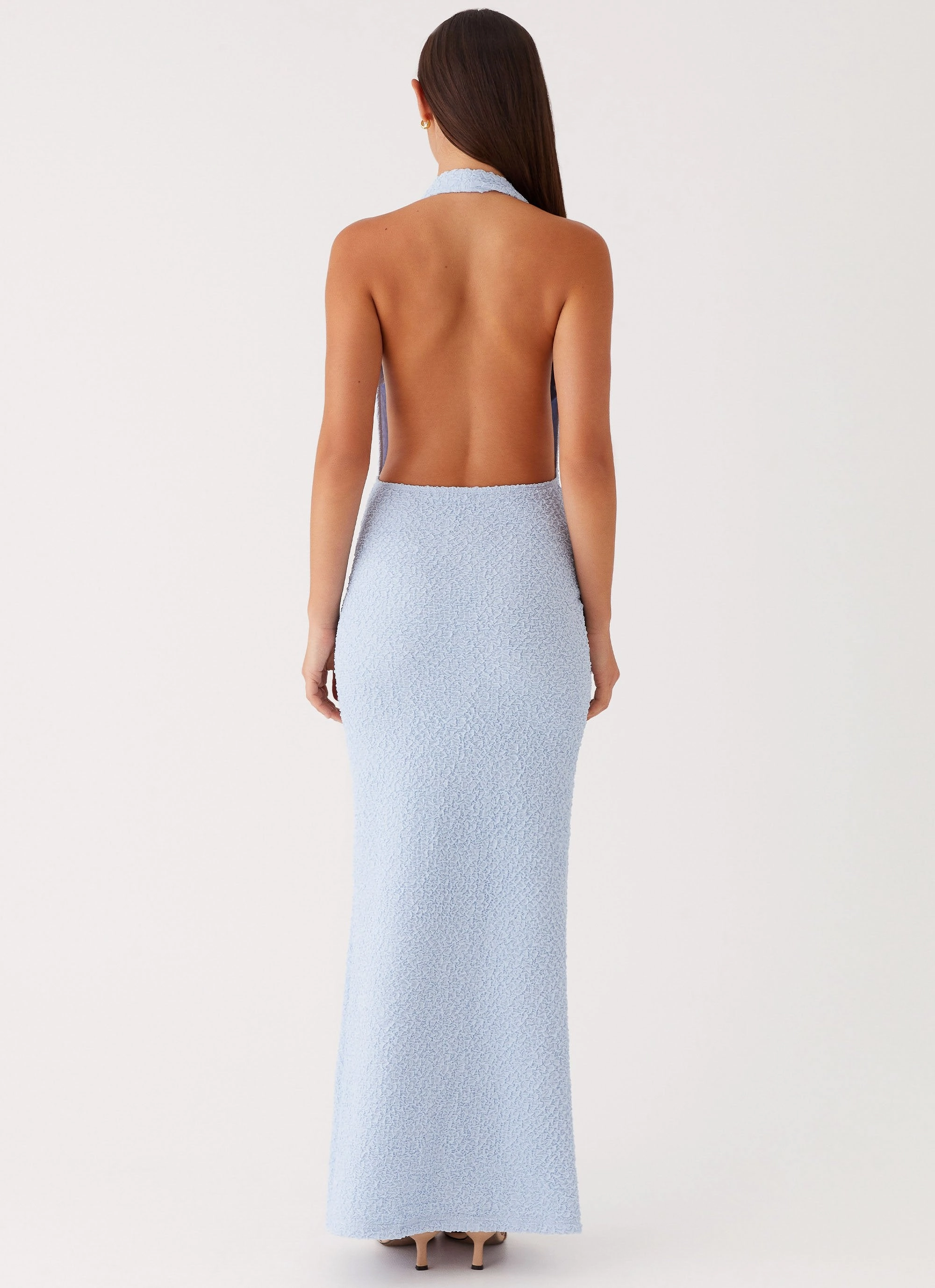 Anella Maxi Dress - Blue Graceful Ease Movement Feel