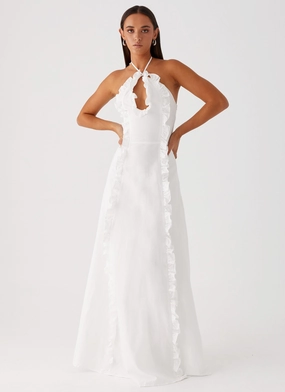Mariella Maxi Dress - White Easy Fit Daily Style