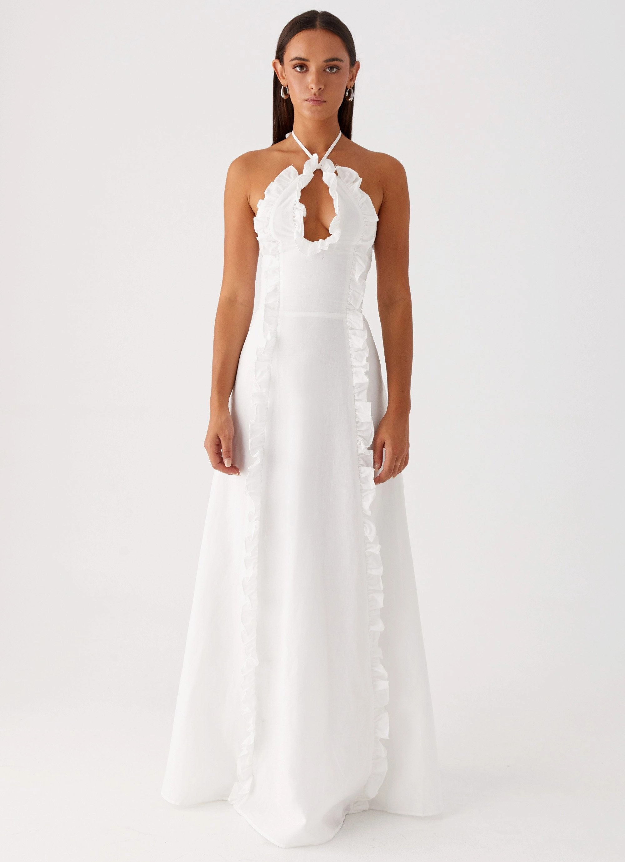 Sleek Texture Soft Wear Mariella Maxi Dress - White