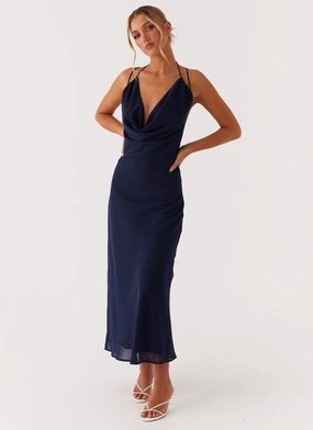 Clover Club Maxi Dress - Navy Resort Ready