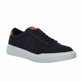 Cole Haan Men's Grandpro Rally Canvas Sneaker - Navy Blazer/Natural Tan/Optic White Airport Style