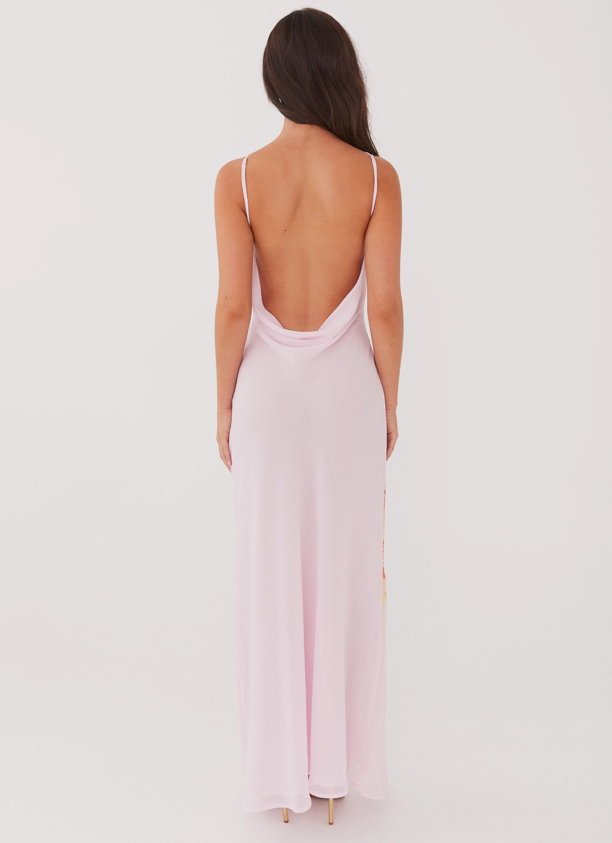 Blossom Hearts Maxi Dress - Pink Peony Trendy Wearable