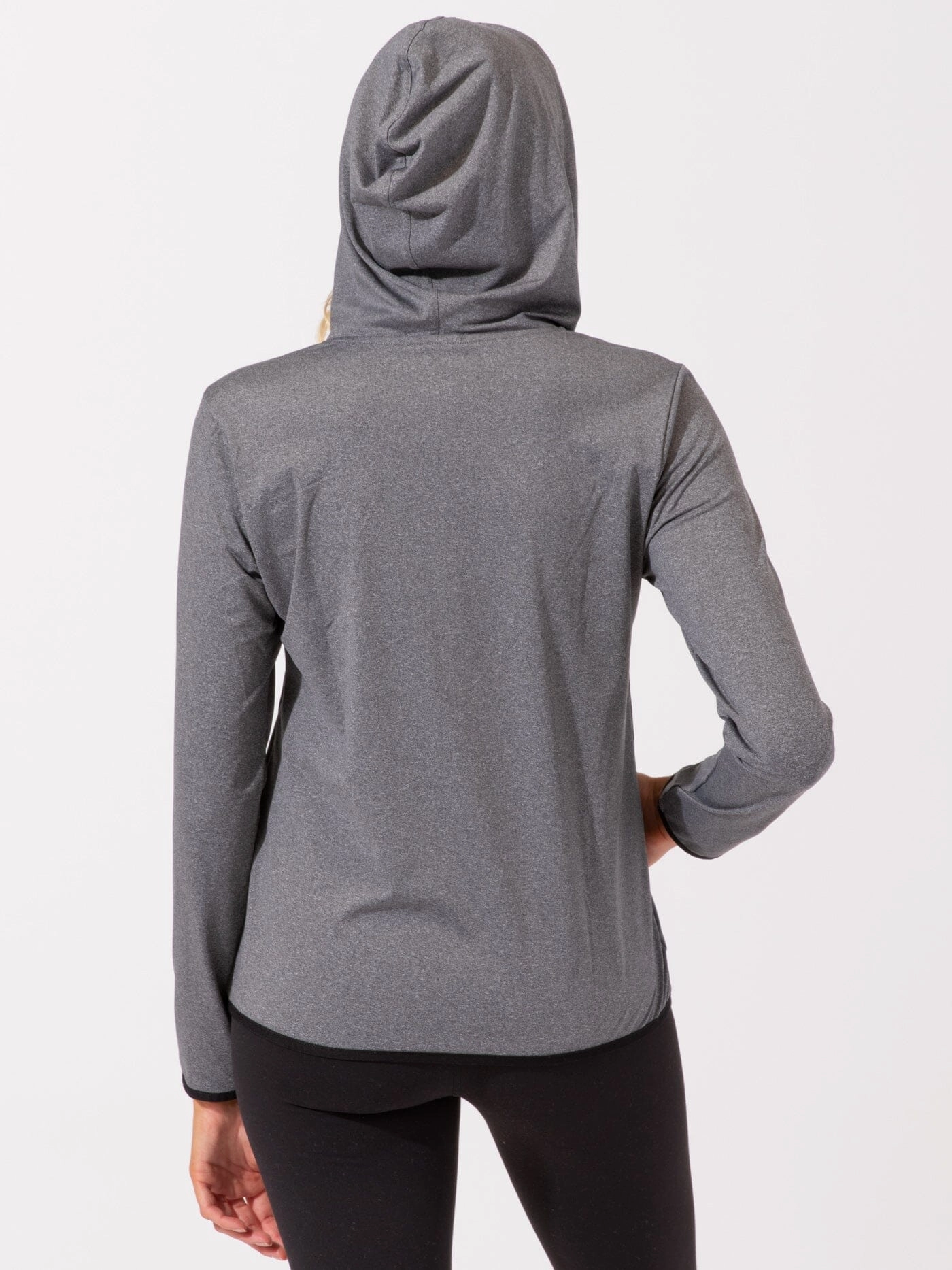 Brushed Jersey Half Zip Hoodie Down Filled