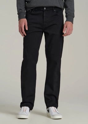 Popular Staple A.T. Basics Men's J1 Straight Fit Jeans for Tall Men in Black