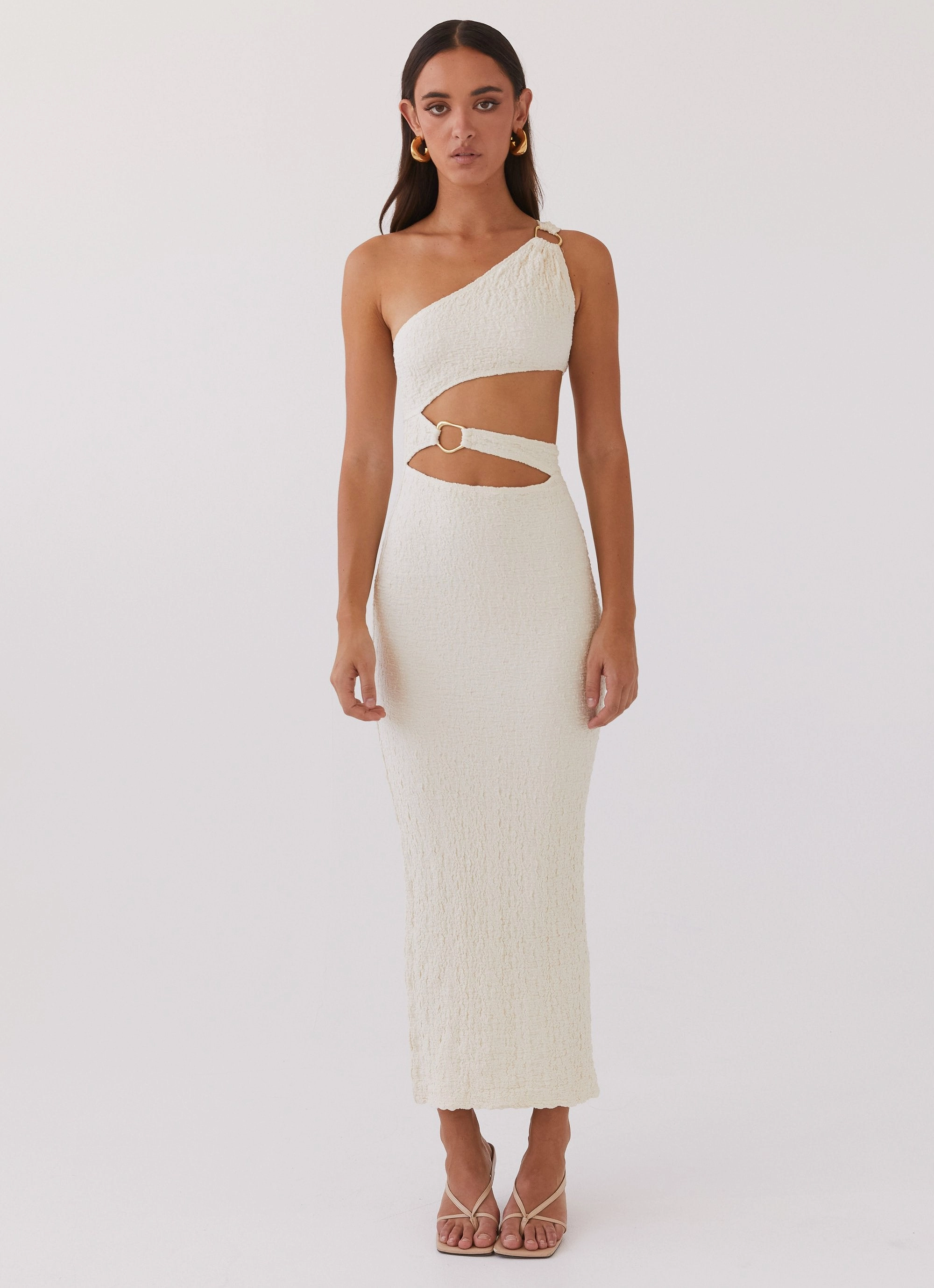North Haven Maxi Dress - Ivory Wave Evening Motion