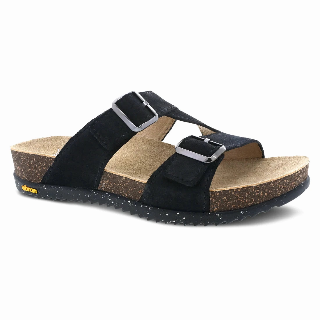 Dansko Women's Dayna Sandal - Black Suede Walking Fit