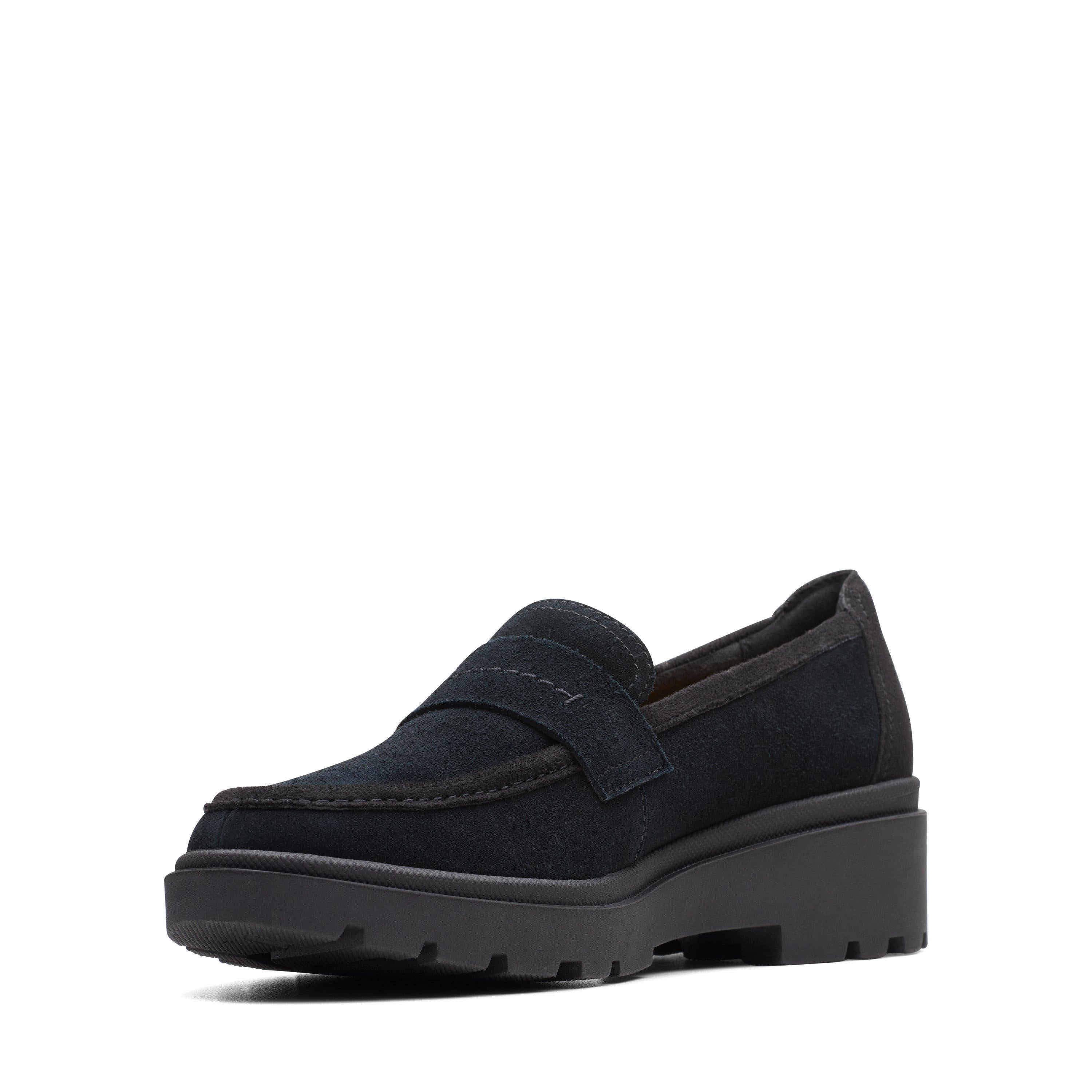 Practical Walk Soft Design Clarks Women's Calla Ease Loafer - Black Suede
