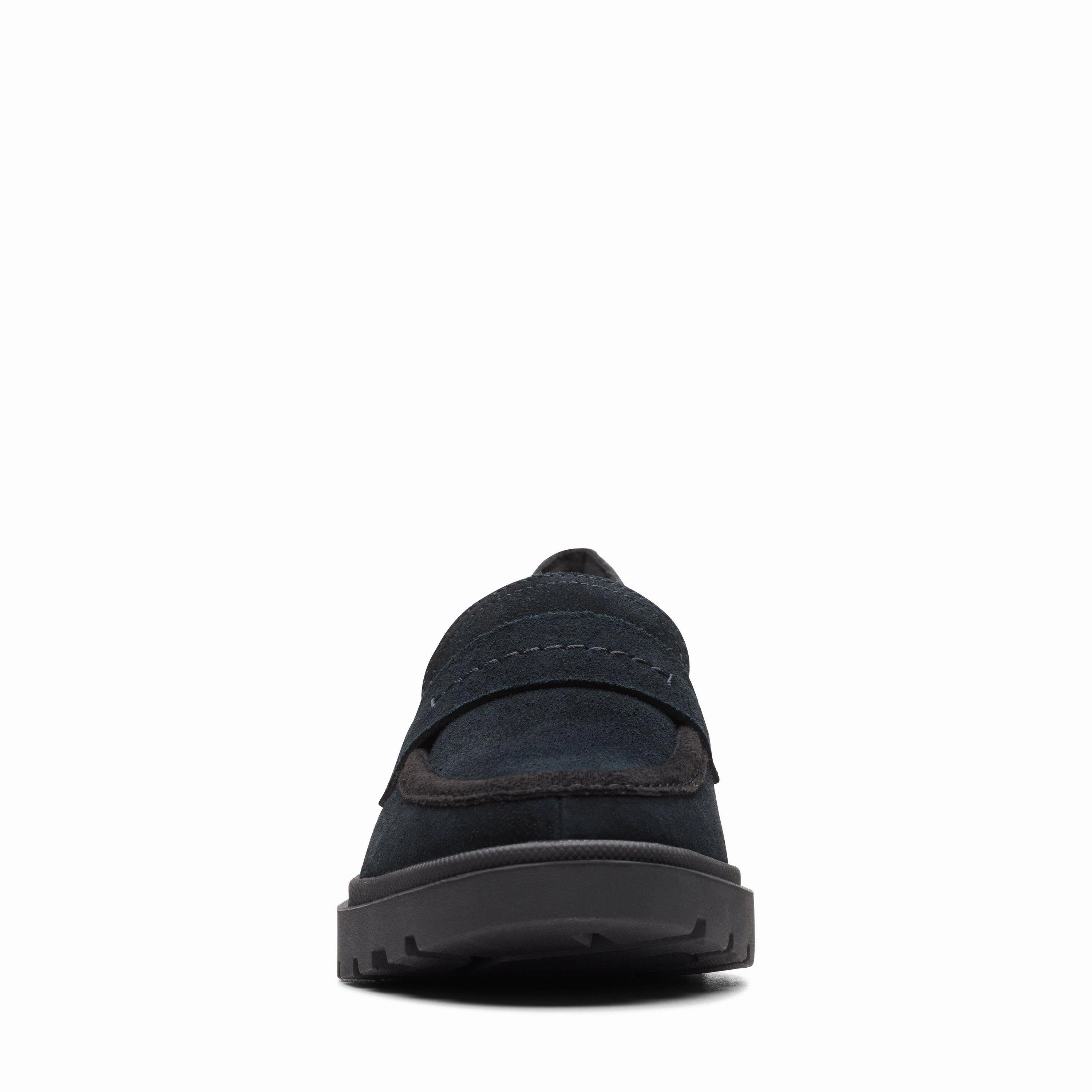 Comfortable Heel Clarks Women's Calla Ease Loafer - Black Suede