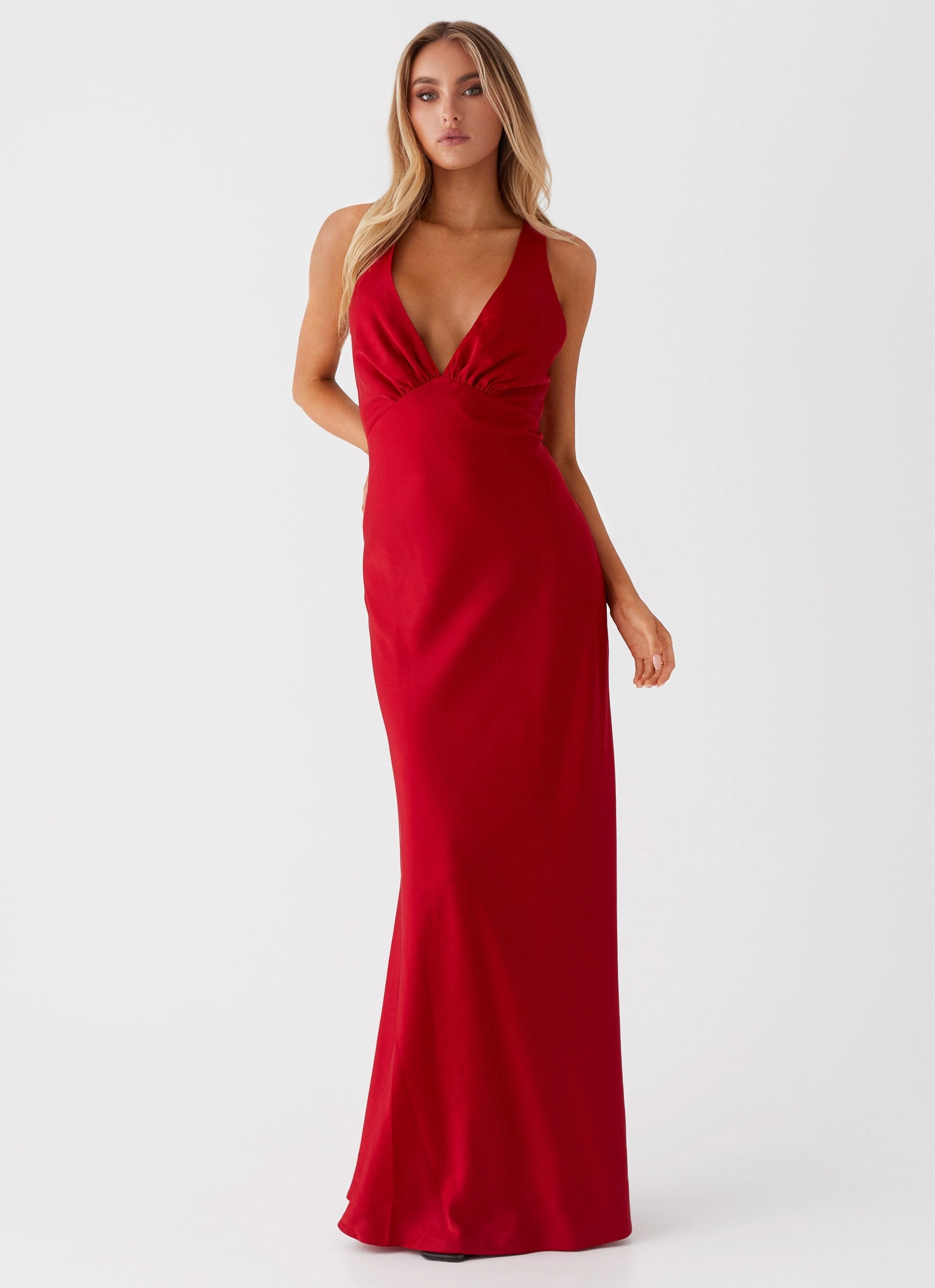 Slyvia Maxi Dress - Red Fashionable outfit for outings Easy Flow