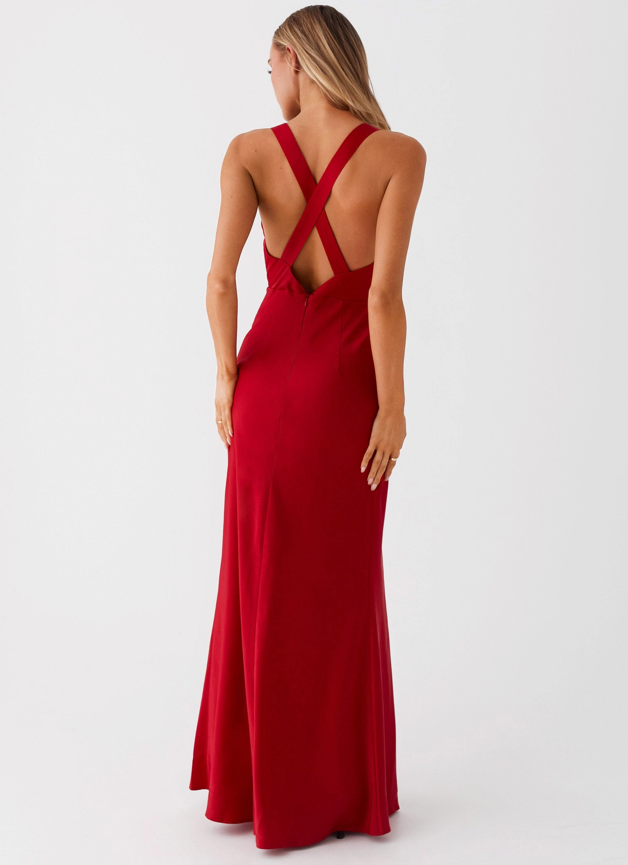 Slyvia Maxi Dress - Red Smart and Relaxed Casual Look