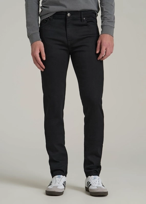 Anti Odor Fabric Treatment Travis SKINNY Jeans for Tall Men in Black