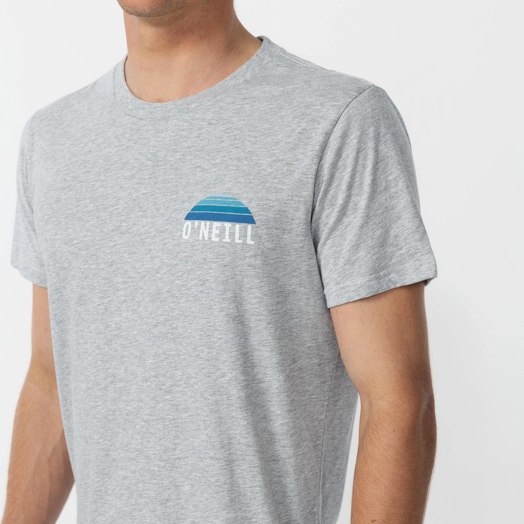 Set In Sleeve Mountain Short Sleeve T-Shirt - Grey Marle