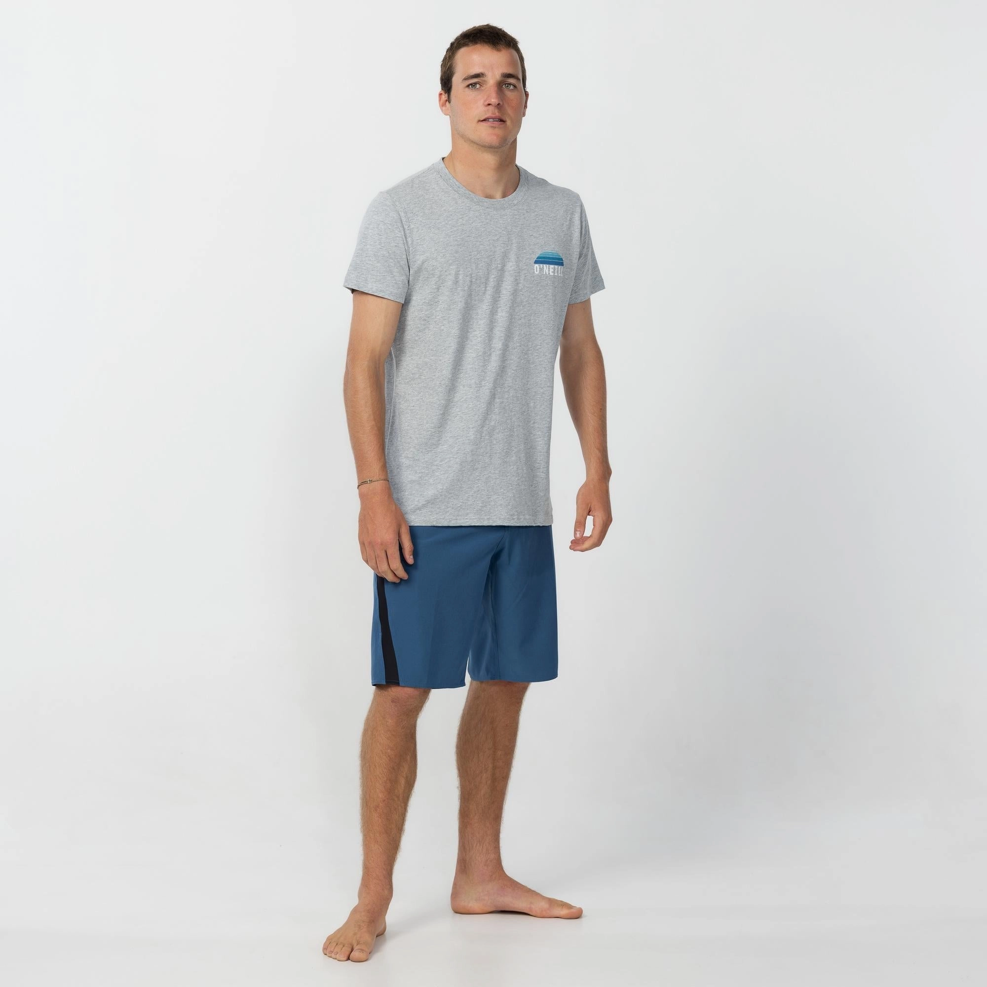 Casual Wear Mountain Short Sleeve T-Shirt - Grey Marle