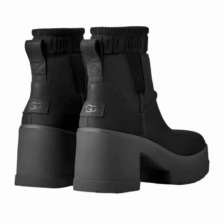 Ugg Women's Moxy Chelsea Water Resistant Heeled Boot - Black Mood Lift portable