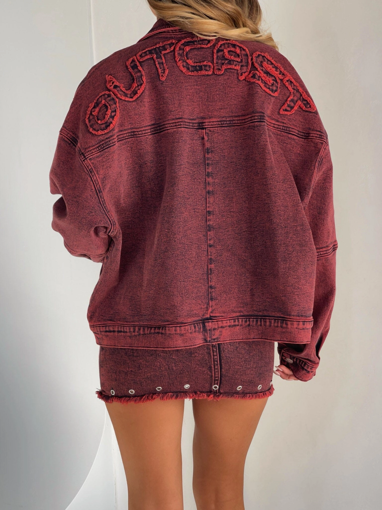 LightweightConstruction Down Stuffed SELENITE JACKET RED