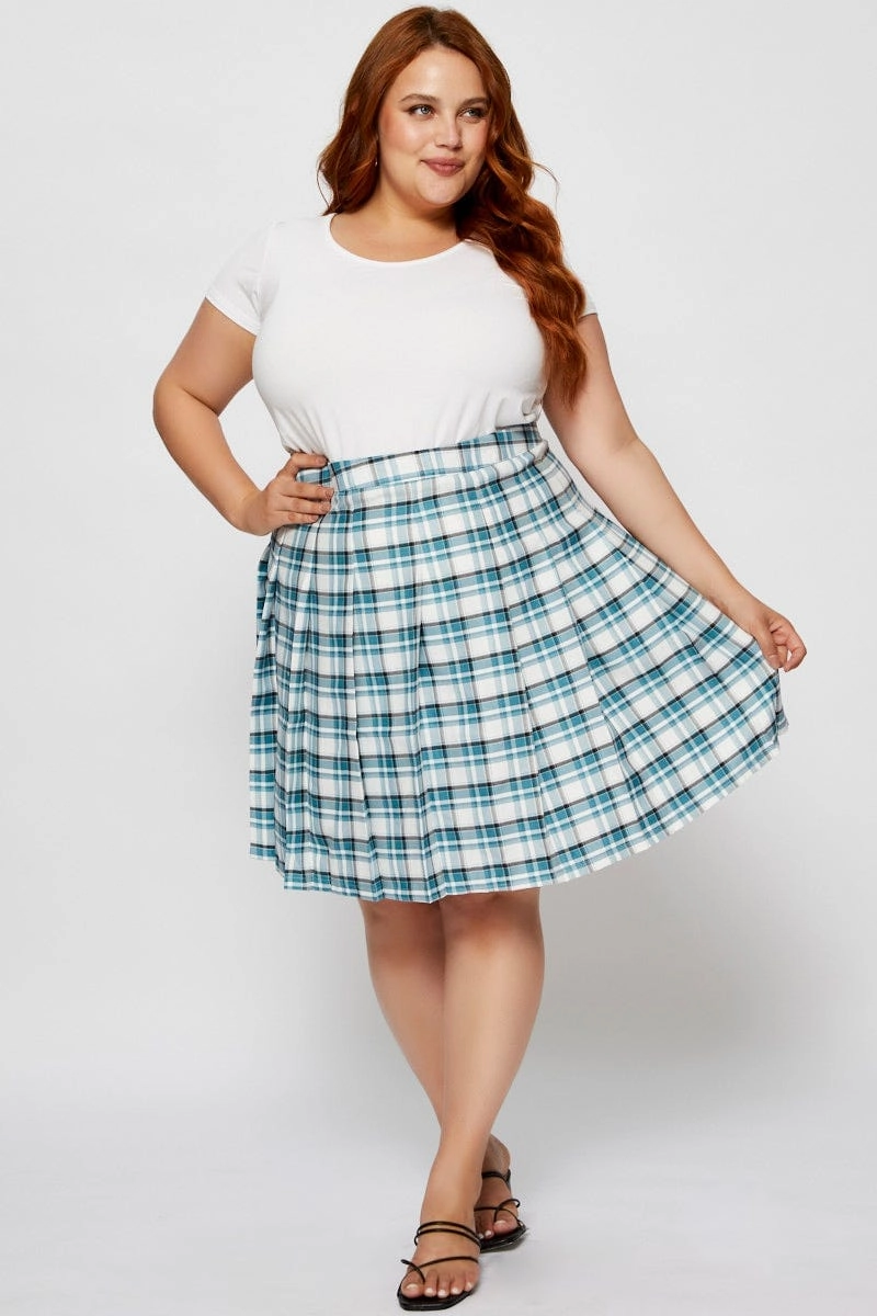 Minimalist fashion Slow Fashion Check Mini Tennis Skirt Pleated