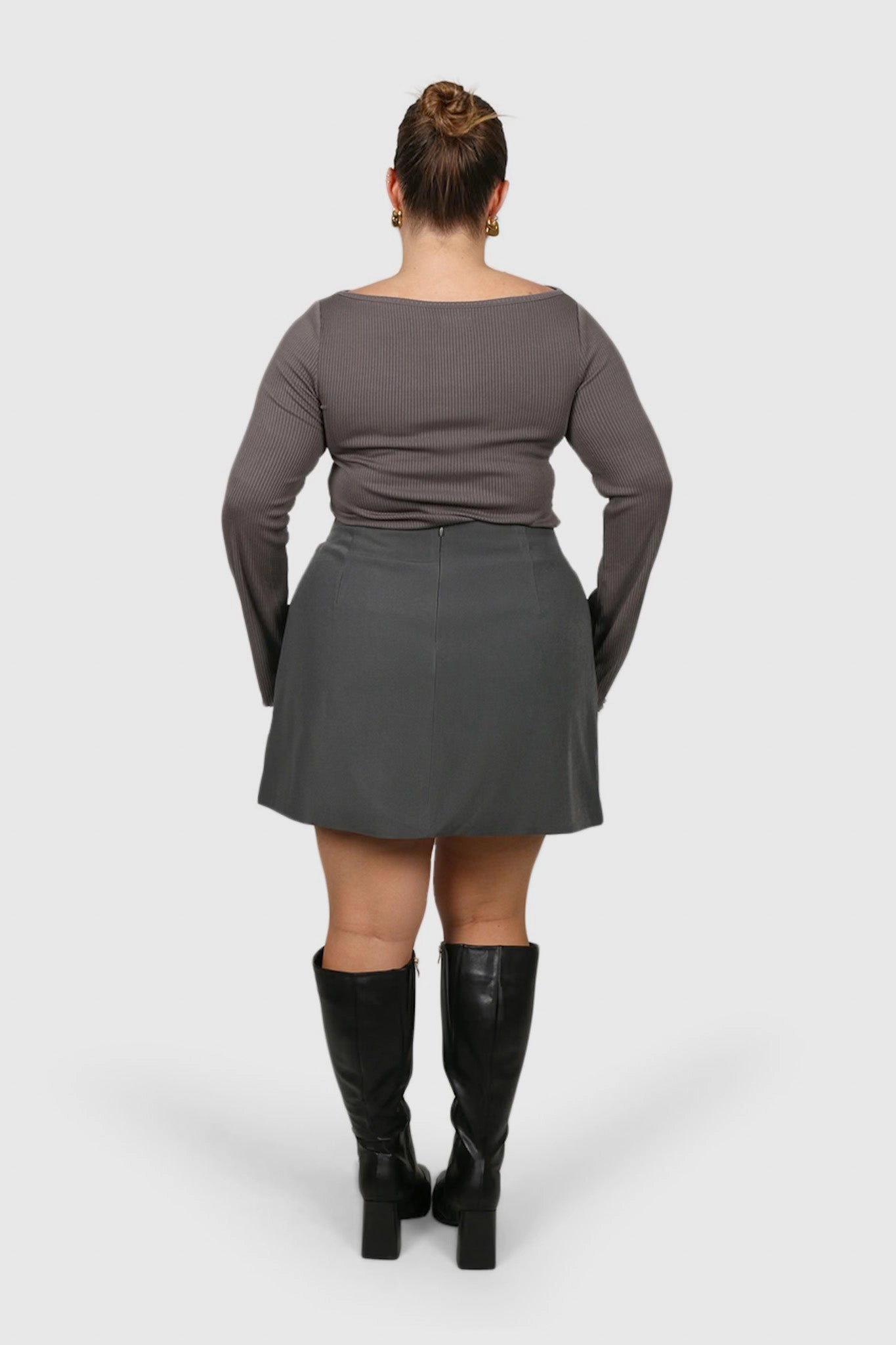 PORTER SKIRT GREY Retro Style