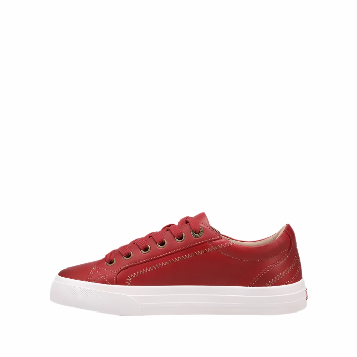 Taos Womens Plim Soul Lux Red Leather Cushion Boost