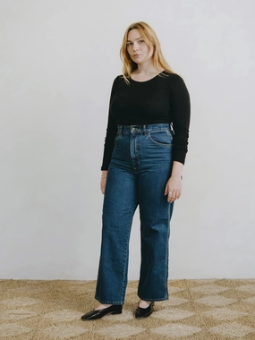 Chic and Cozy Wear Naomi Bodysuit, Regen Silk Noil Jersey, Black