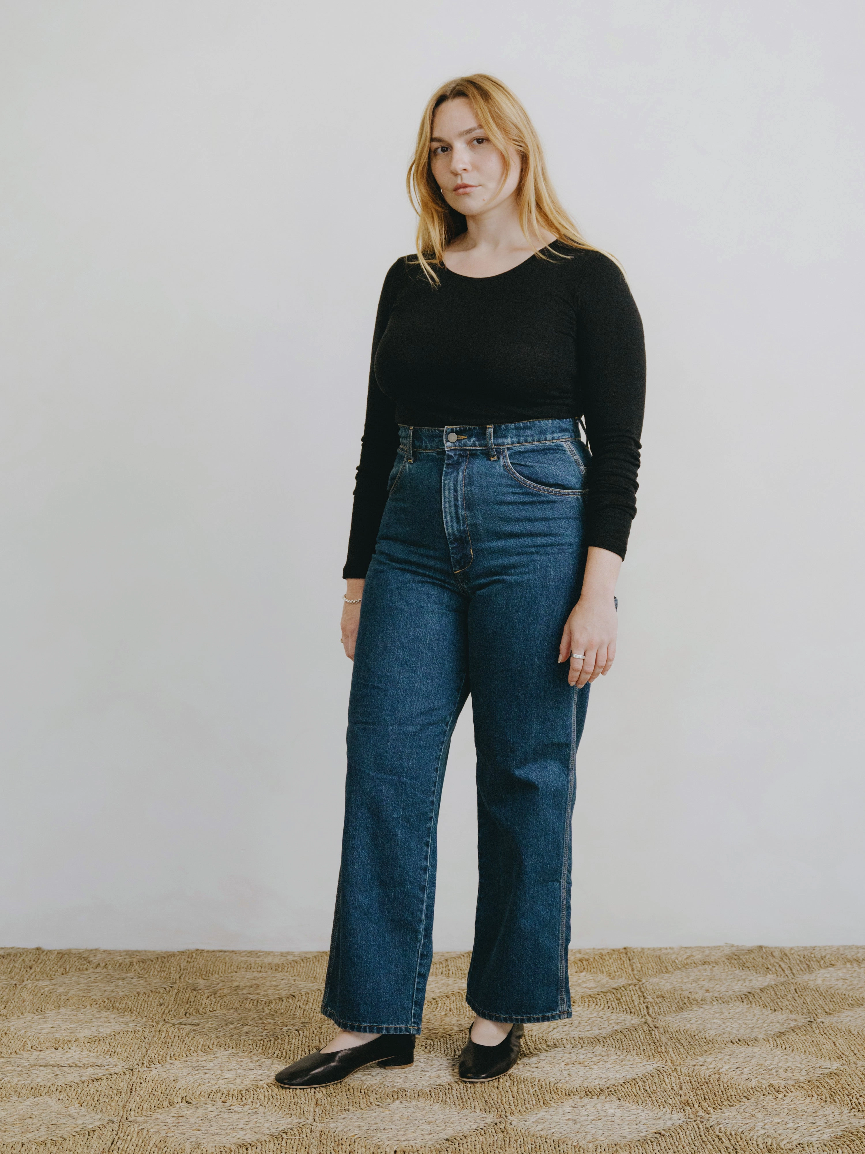 Chic and Cozy Wear Naomi Bodysuit, Regen Silk Noil Jersey, Black