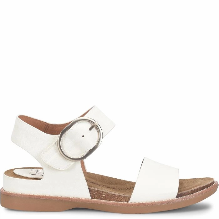 Sofft Women's Bali Cushioned Sandal - True White Anti Slip Outsole