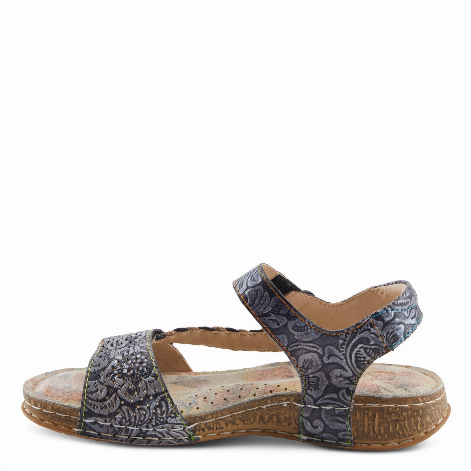 Pool Fun Single Strap L'Artiste by Spring Step Women's Popular Sandal - Black Multi