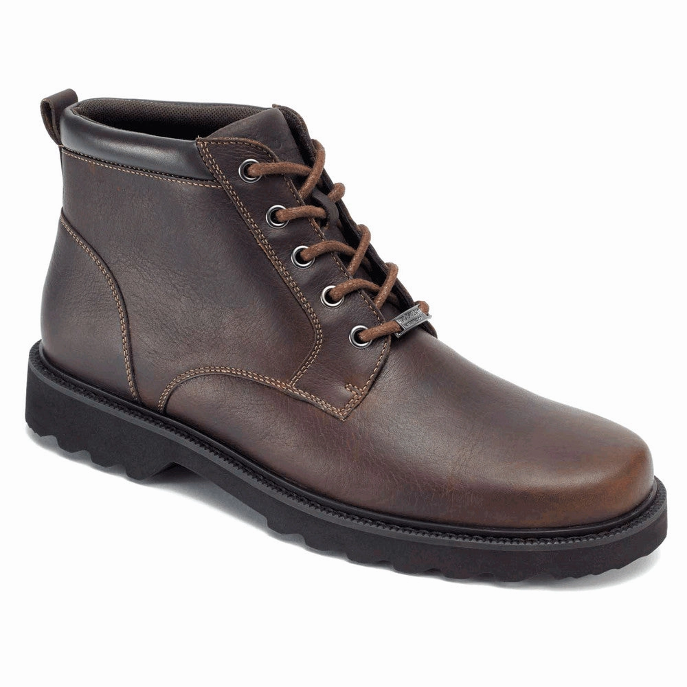 Rockport Men's Northfield Plain Toe Waterproof Boot - Chocolate Climate Friendly