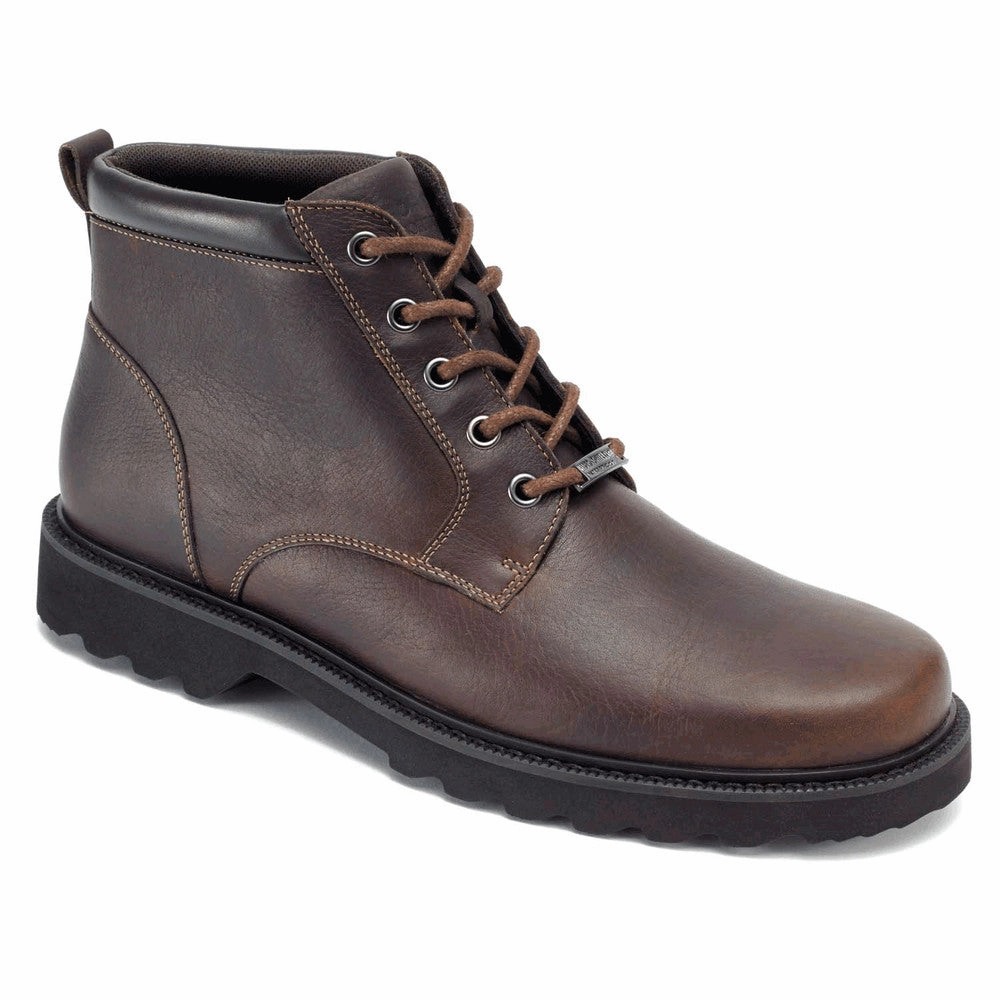 Rockport Men's Northfield Plain Toe Waterproof Boot - Chocolate Low Profile Adventure Journey Slim Profile