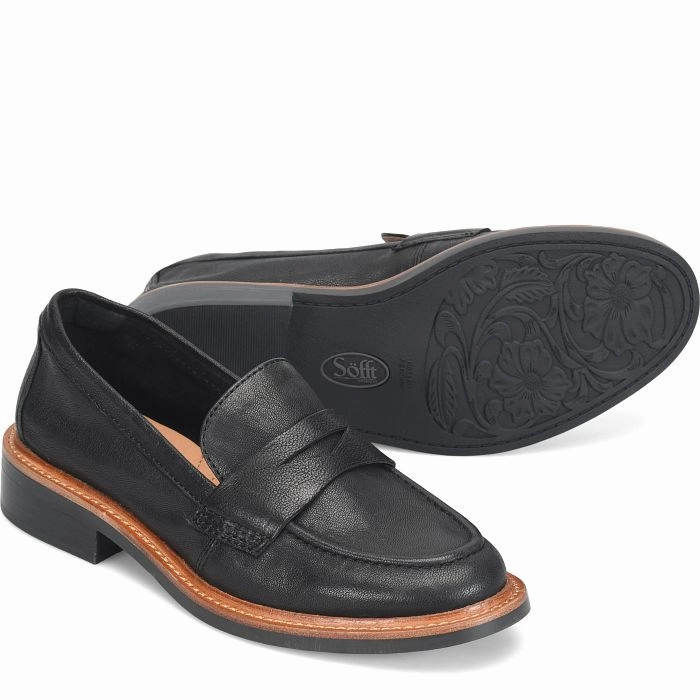 Everyday Shoes Elastic Band Sofft Women's Mara Loafer - Black