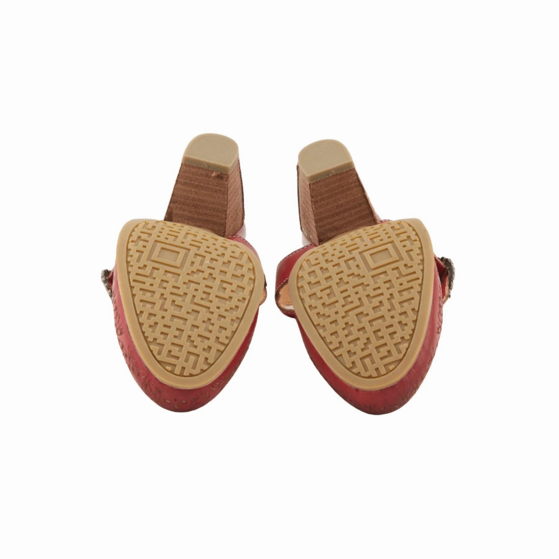 L'Artiste by Spring Step Women's Eiloota Sandals - Red Compression Molding Clean Movement