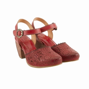 L'Artiste by Spring Step Women's Eiloota Sandals - Red Supportive Step