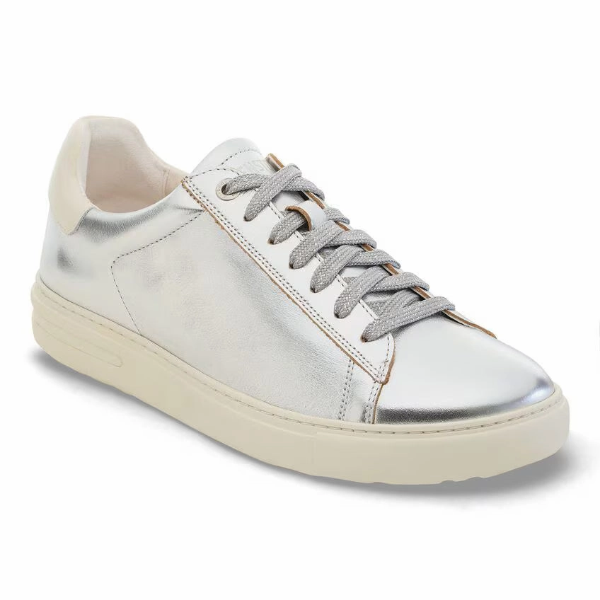 Active Steps Feel Flex Birkenstock Women's Bend Low Leather - Metallic Silver