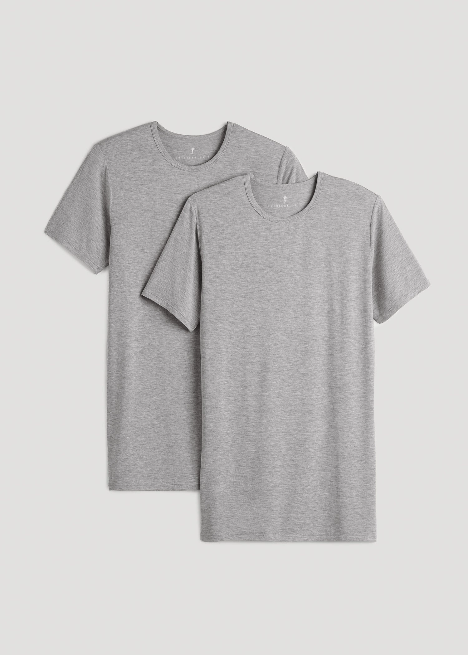 2 Pack Luxe Modal Crewneck Undershirt in Grey Mix Garment Washed Finish
