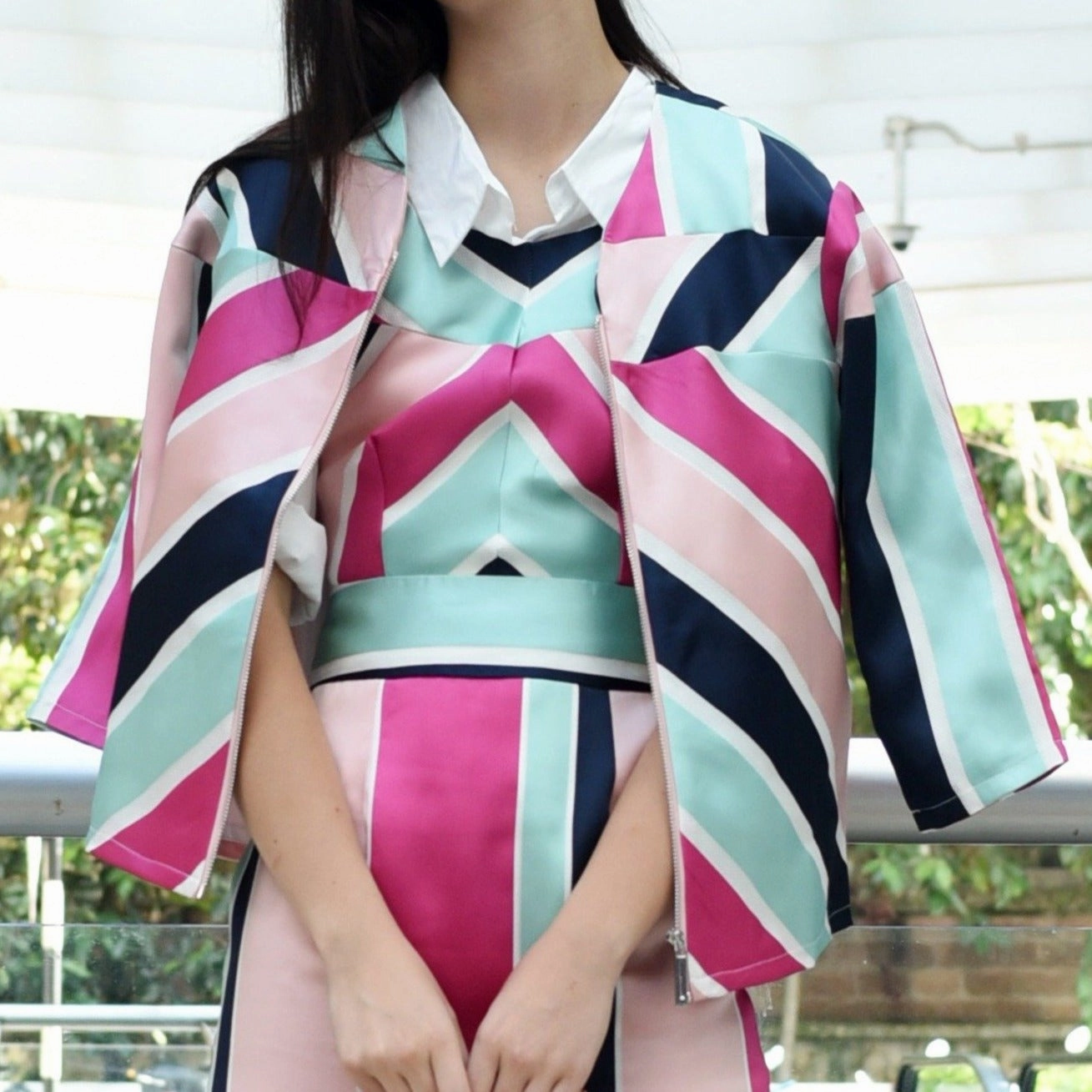 Stripe Jacket Fashion Use