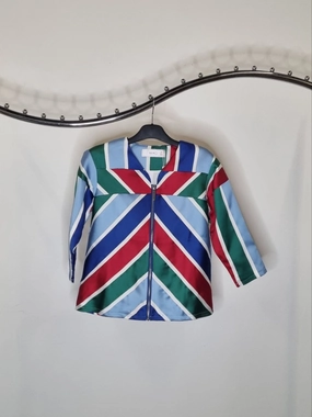 Stripe Jacket Fringe Detail