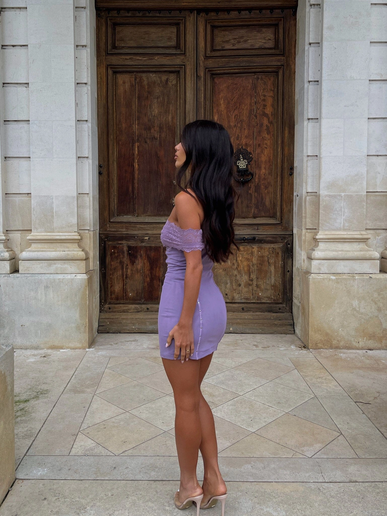 HENLEY MINI DRESS DUSTY PURPLE Fluid Fabric