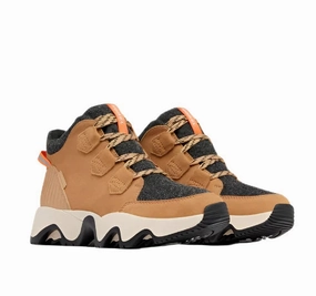 Sorel Women's Kinetic? Impact Caribou Waterproof Boot - Tawny Buff/Black Seamless Comfort Nature Lover