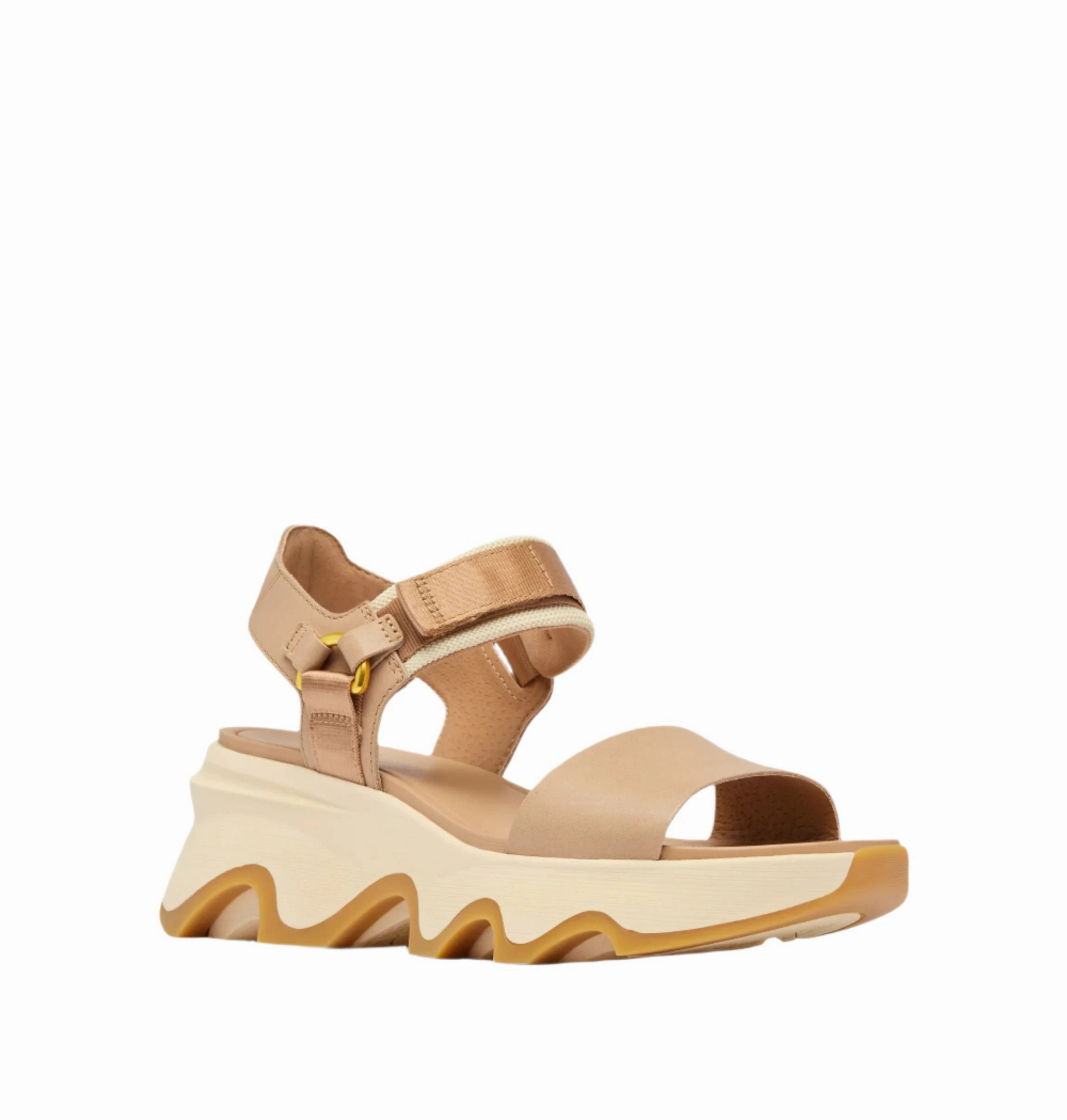 Sandal Cleaning Trendy Travel Sandals Sorel Women's Kinetic Y-Strap Wedge Sandal - Honest Beige/Honey