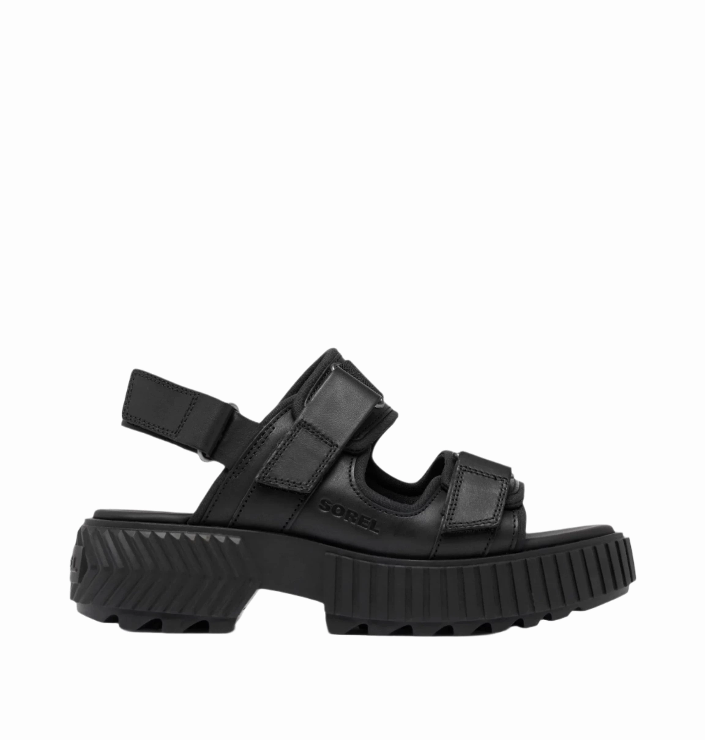 Sorel Women's Ona Ave Multistrap Sandal - Black Recyclable Packaging Certified