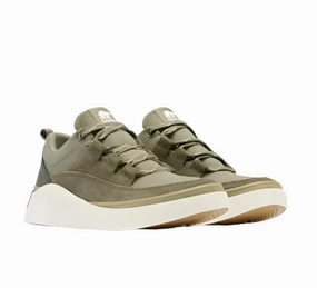 Sorel Women's Out N About IV Low Sneaker - Stone Green/Chalk Water   Resistant Neutral Base