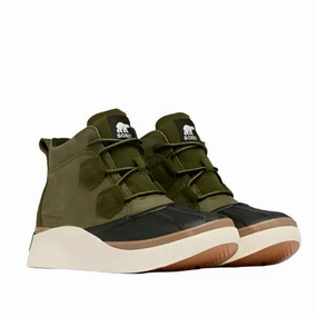 Non Marking Sole Sorel Women's Out N About Waterproof Boot - Utility Green/Black