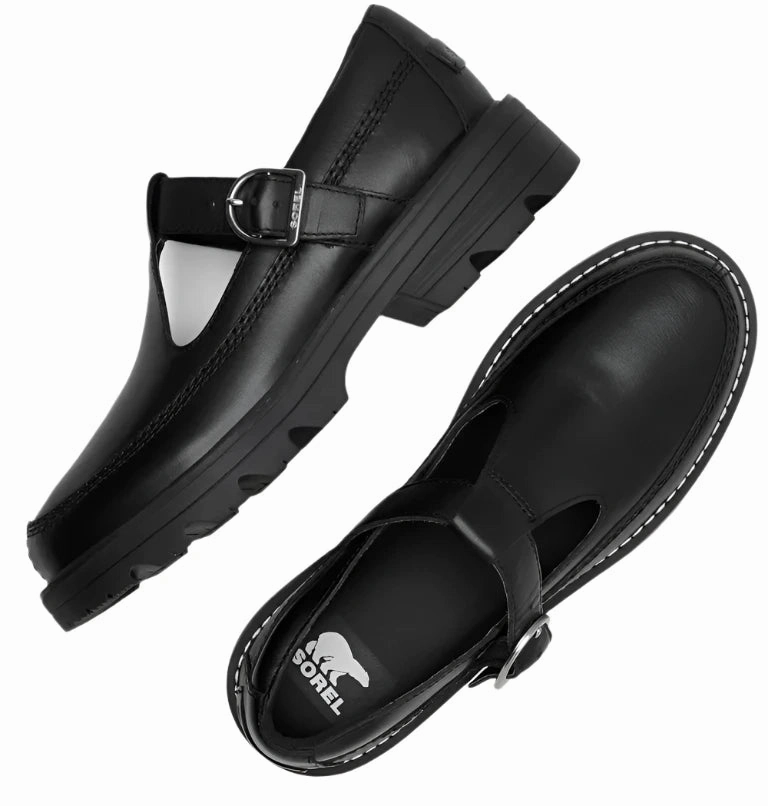 Sorel Women's Revel Ave Mary Jane - Black Coastal Style Heel Safe