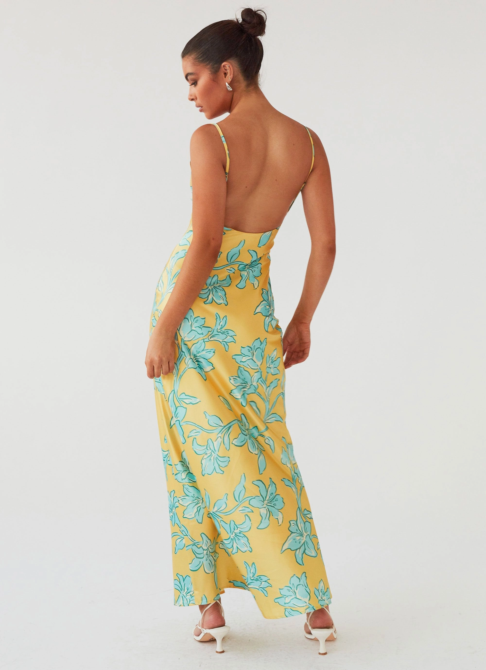 Sorrento Sun Maxi Dress - Golden Bloom Vibrant Movement Elegant Piece