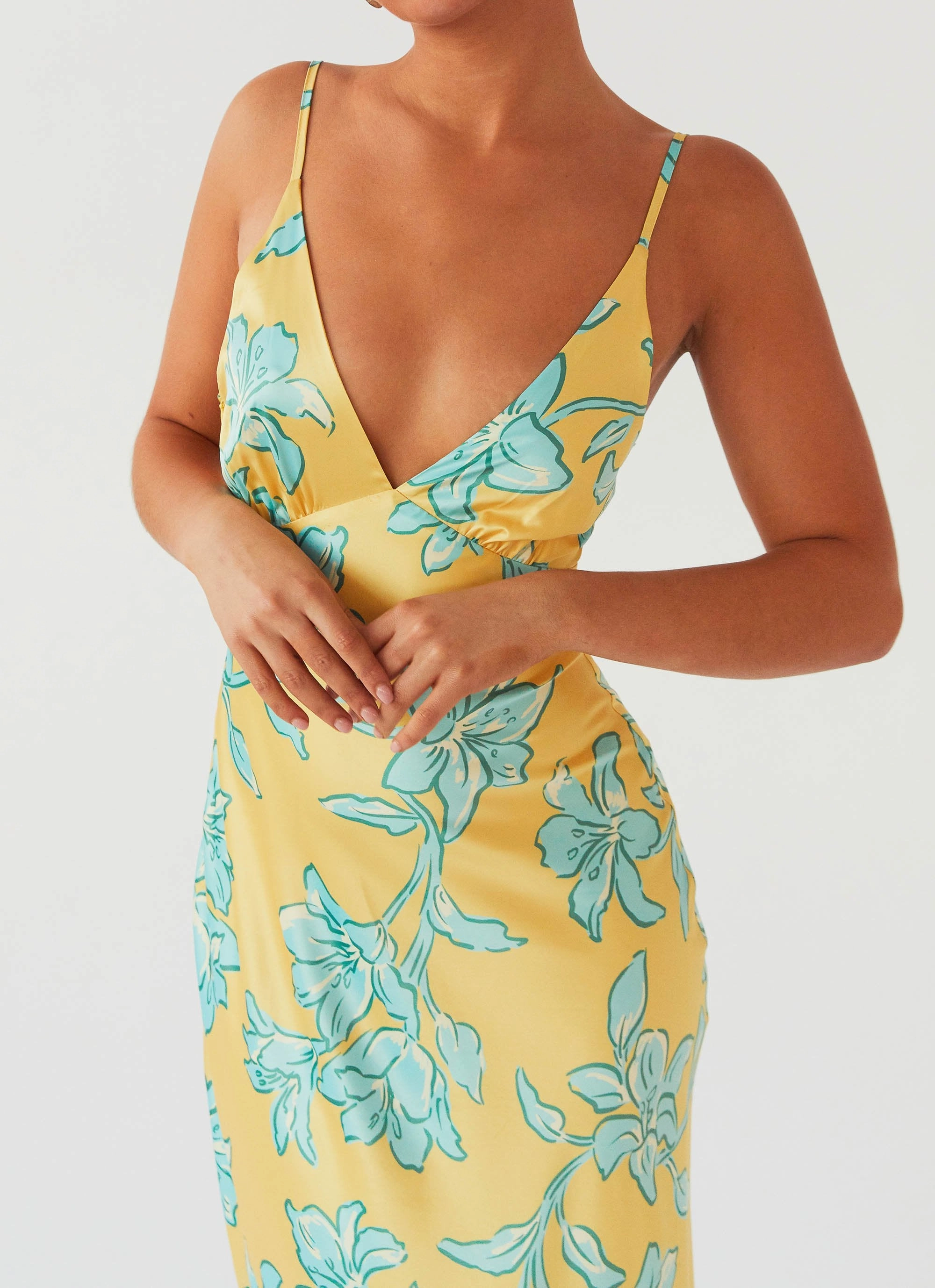Chic Energy Sorrento Sun Maxi Dress - Golden Bloom