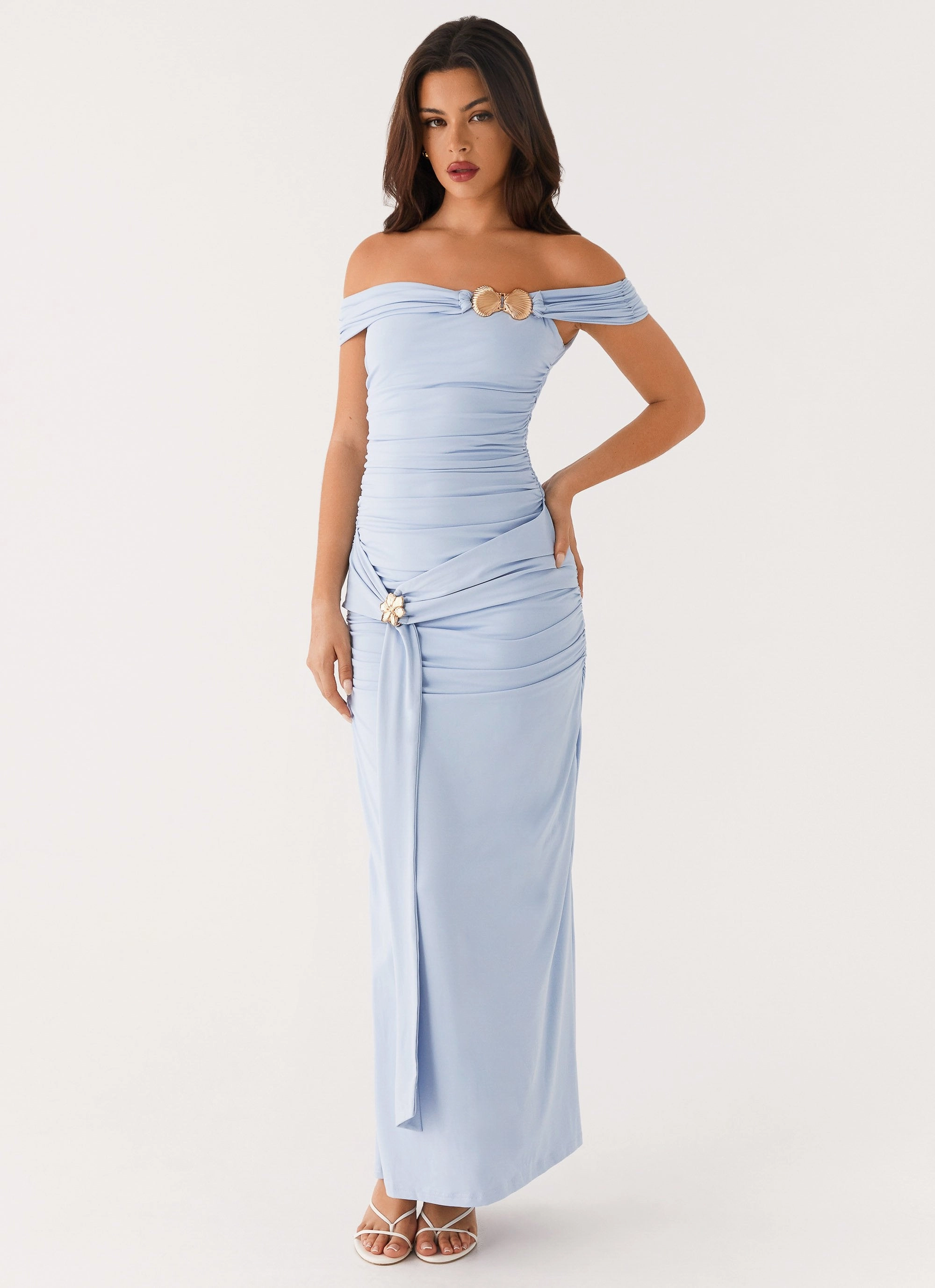 Simple Yet Elegant Majorly Maxi Dress - Blue