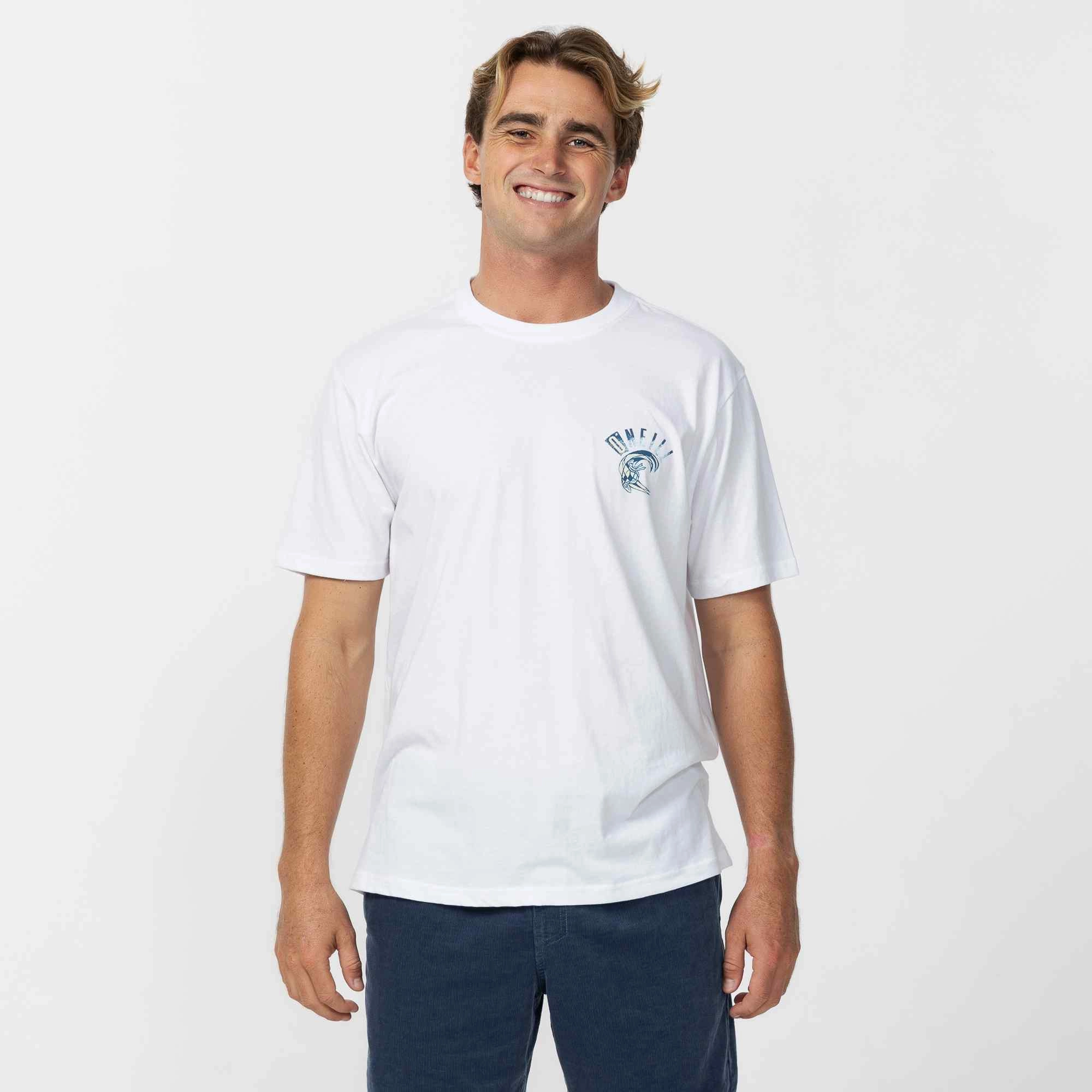 Minimalist Design Chill Style Spike T-Shirt - White