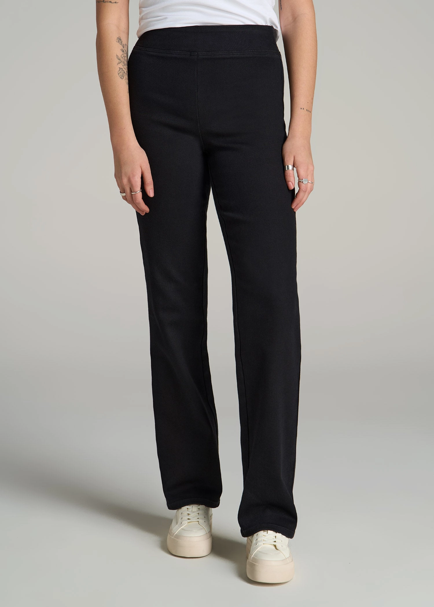 Tight Shape Chic and Soft Harper Pull-on Straight Leg Tall Women's Jeans in Washed Black
