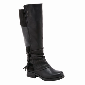 Fashion Focused Ventilated Spring Step Patrizia Women's Maxie Boots - Black