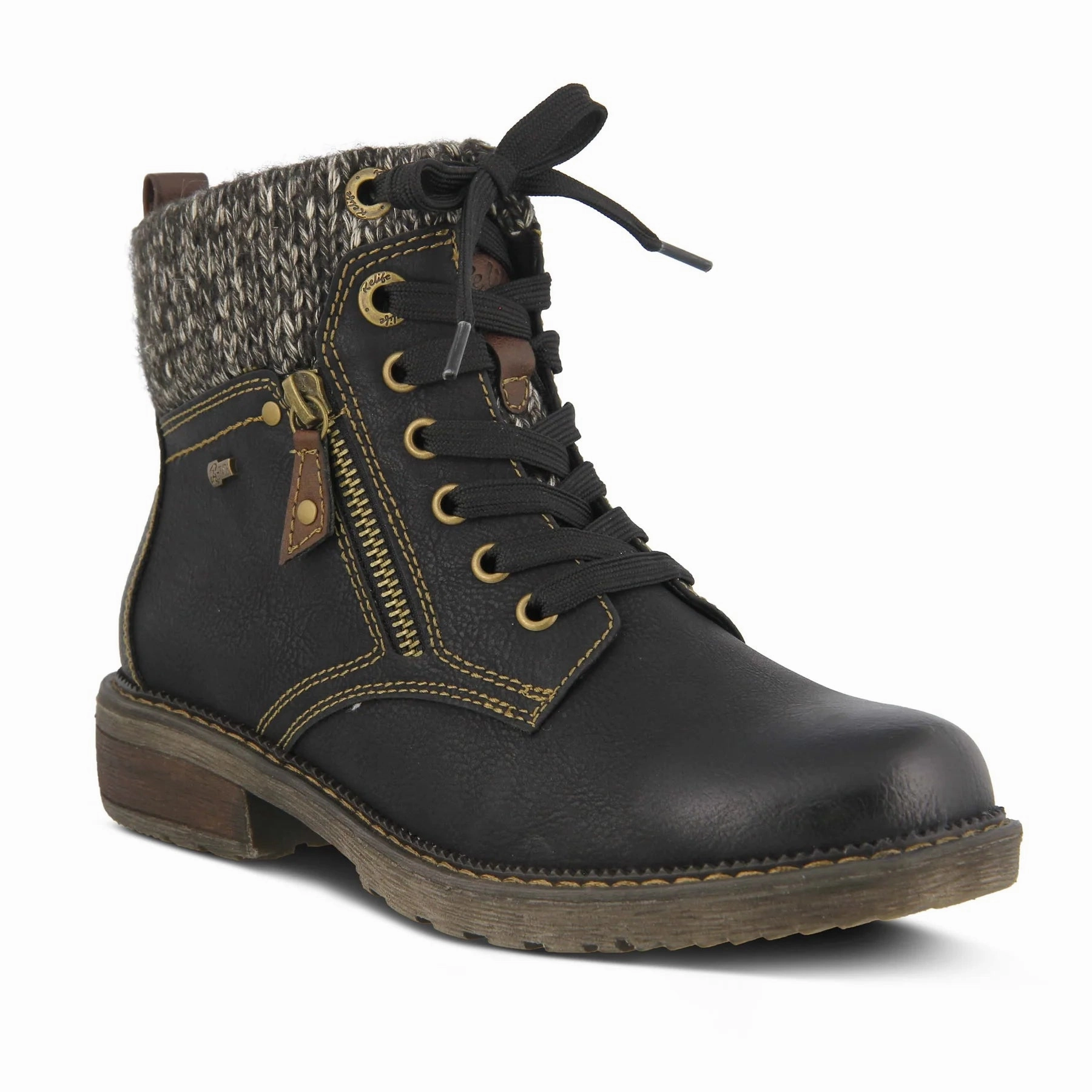 Firm Hold Work Field Spring Step Relife Khazera Water-Resistant Boot - Black